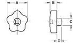 5 Lobe Soft Touch Dimensions